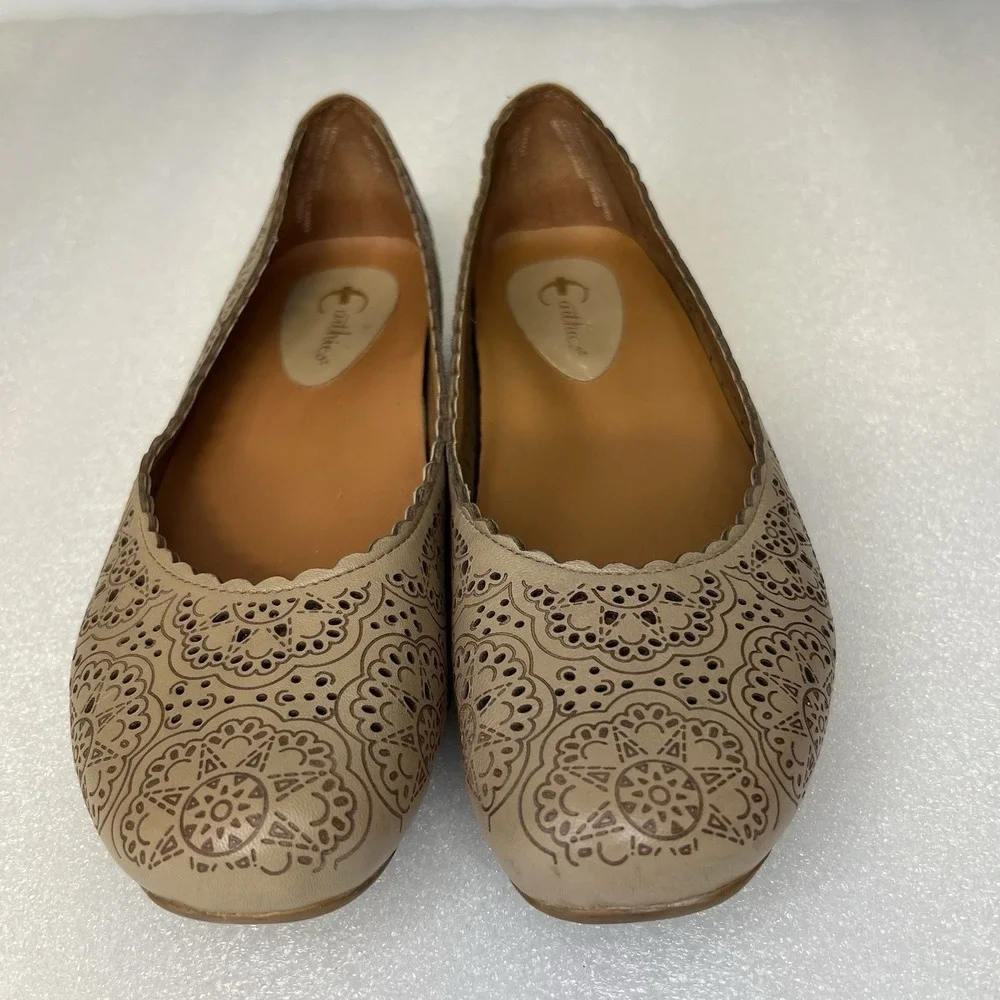 Women's Earthies Bindi Biscuit Ballet Flats Shoes Sz 9 Comfort Laser Cut